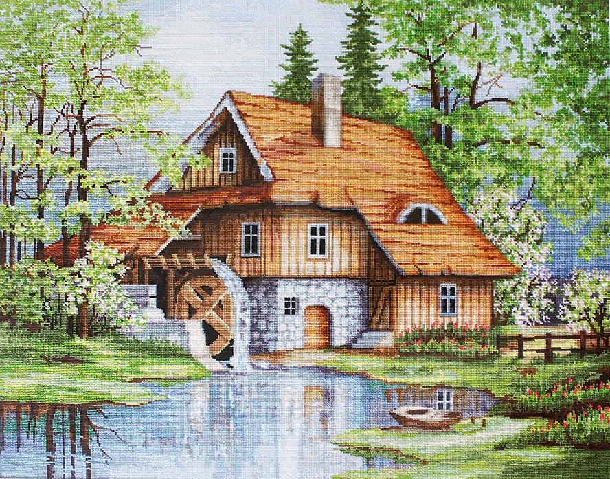 Spring landscape B492L Counted Cross-Stitch Kit-0