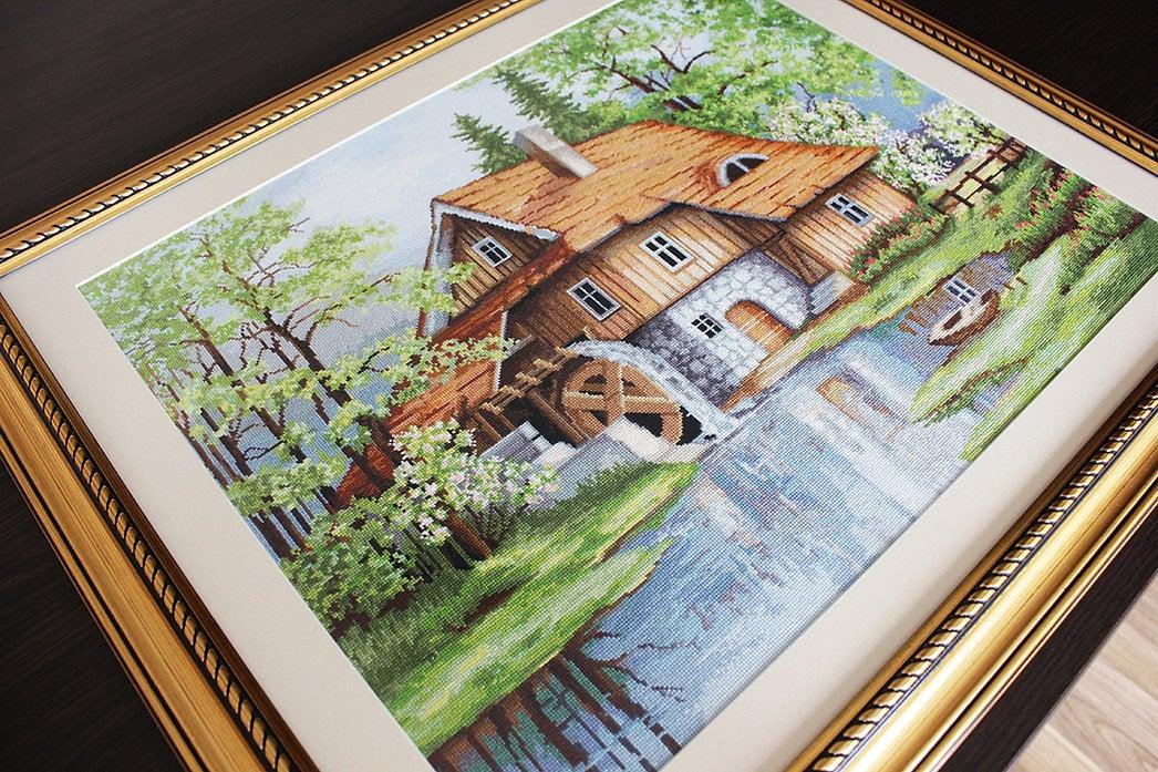 Spring landscape B492L Counted Cross-Stitch Kit-3