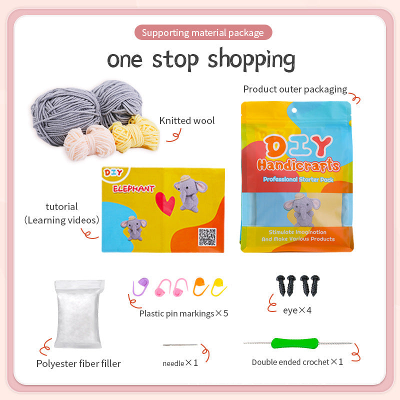 Crochet Kit for Beginners, Animal Crocheting Knitting Kit with Step-by-Step Gifts for Adults-1