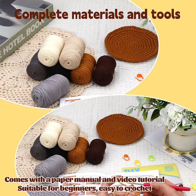 The WaWAJI Beginners Crochet Kit with Easy Peasy Yarn Learn to Crochet Kits for Beginners-2