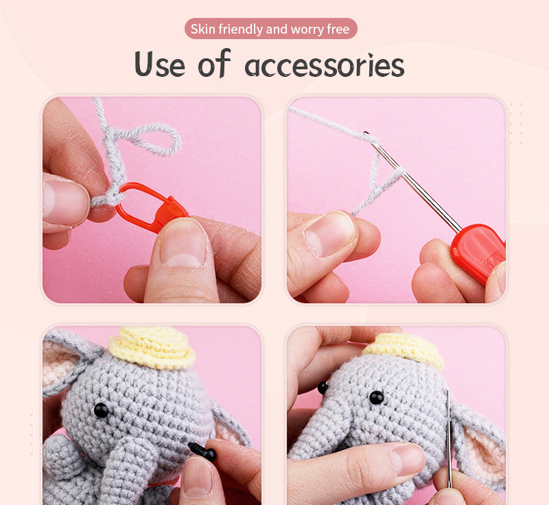 Crochet Kit for Beginners, Animal Crocheting Knitting Kit with Step-by-Step Gifts for Adults-3