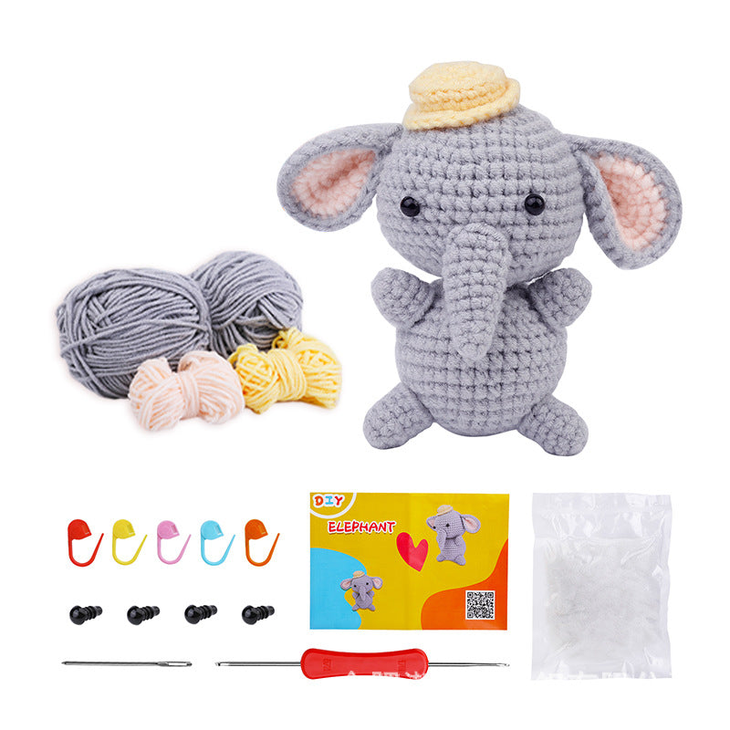 Crochet Kit for Beginners, Animal Crocheting Knitting Kit with Step-by-Step Gifts for Adults-2