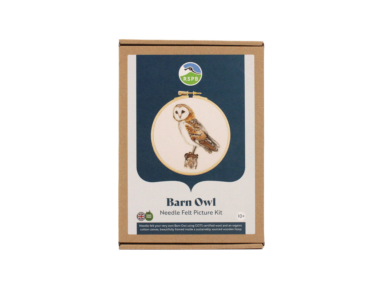 Felting Kit - Barn Owl 2D Kit. In Support of RSPB Charity-2