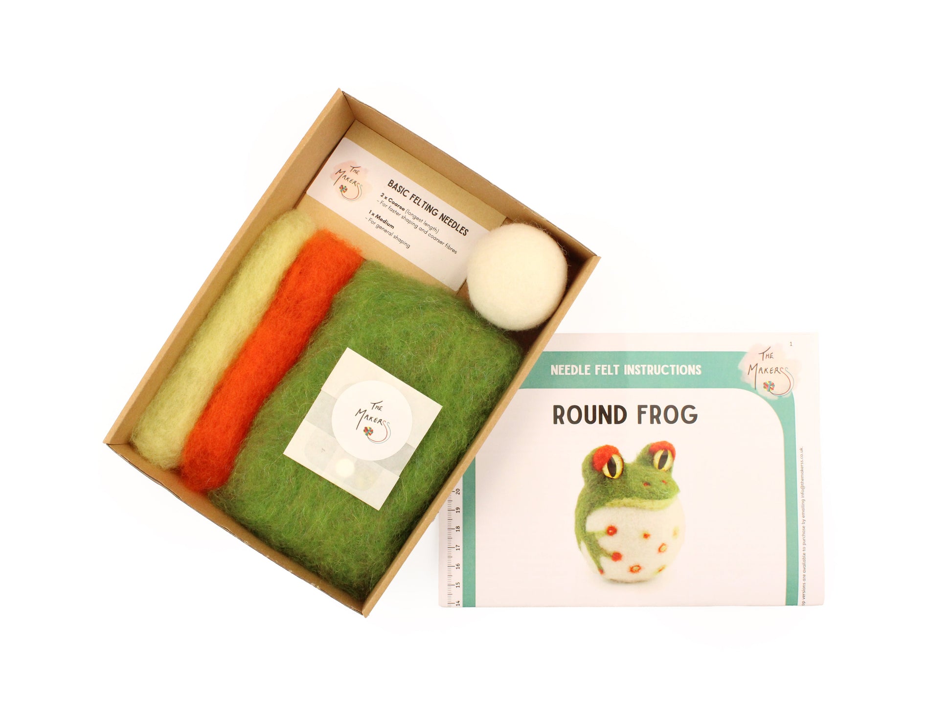 Felting Kit - Round Frog Needle Felt Kit-2