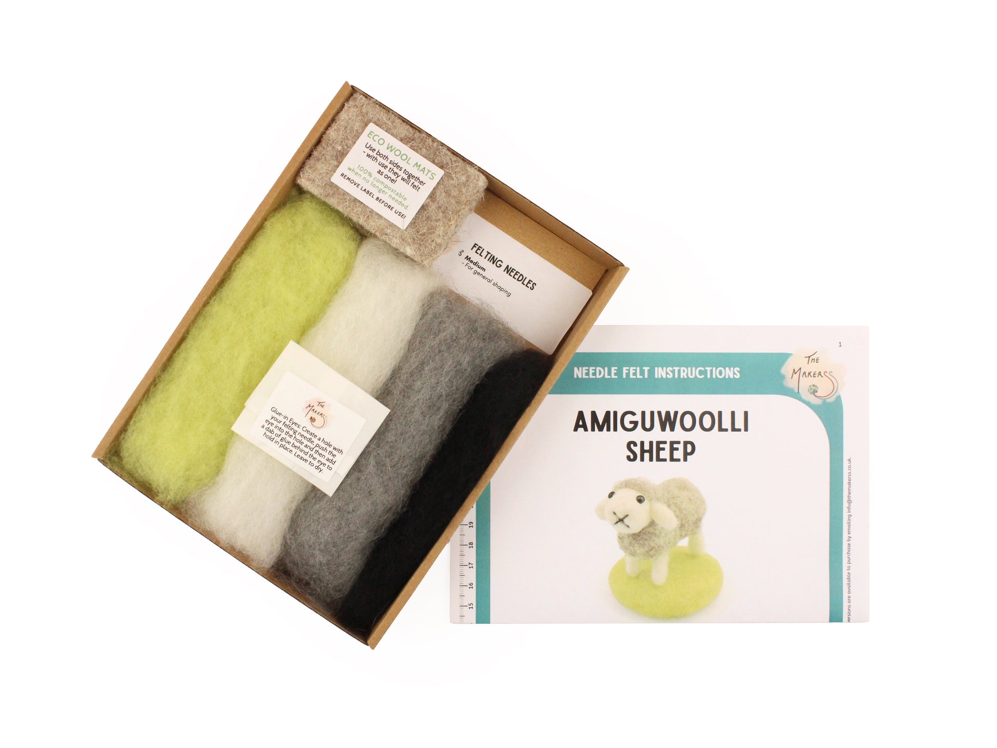 Felting Kit - Tiny Sheep Needle Felt Kit-1